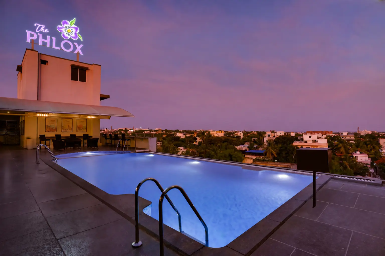 Rooftop swimming pool at The Phlox